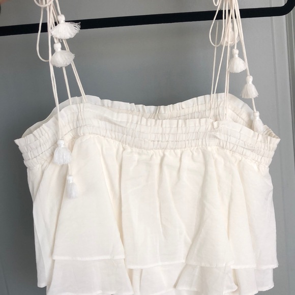 FREE PEOPLE WHITE TIE STRAP BODYSUIT - Picture 4 of 5